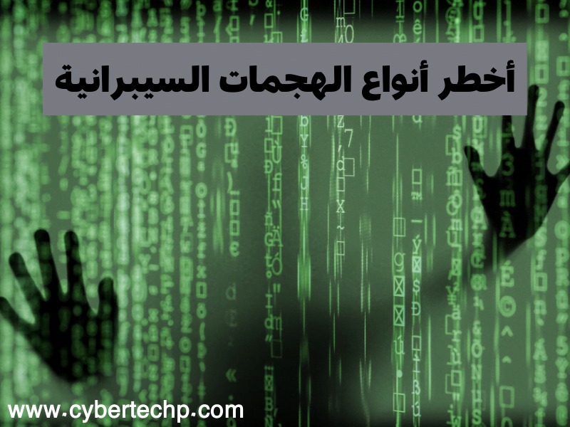 أكثر أنواع الهجمات الإلكترونية شيوعاً وخطورة